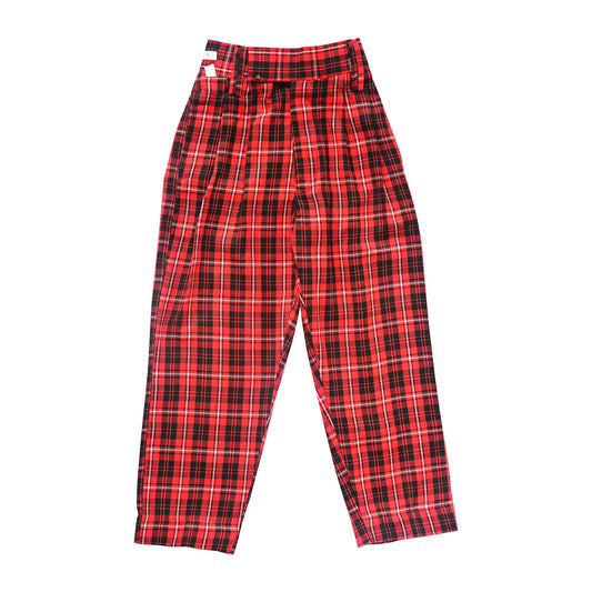 Winter Maroon Check Pant