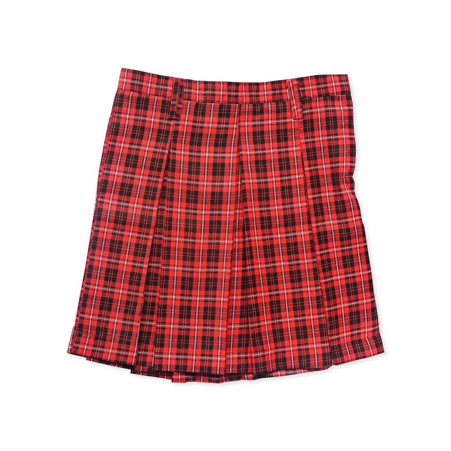 Winter Maroon Check Skirt