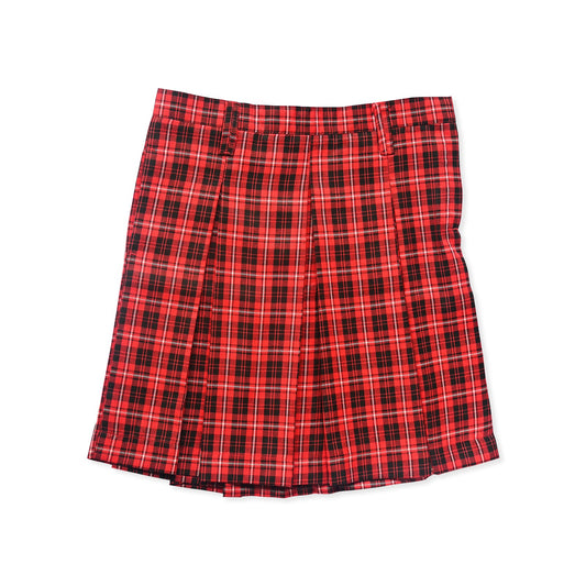 Winter Maroon Check Skirt