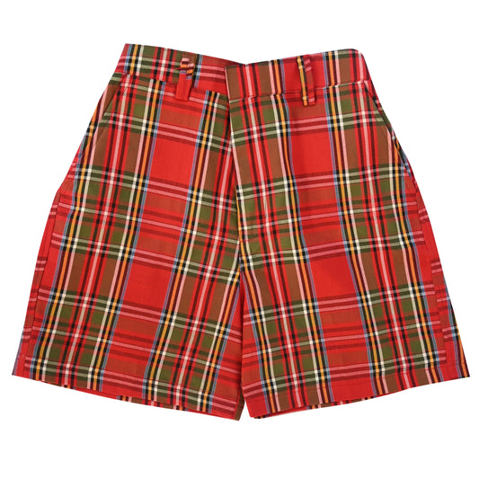 RED CHECK SHORTS